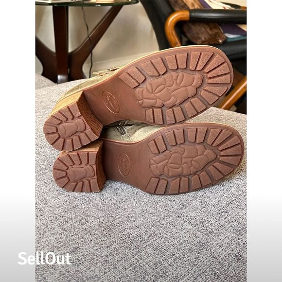 Kork-Ease Women's Green Suede Ankle Boots Size 9 Casual Block Heel - Picture 7 of 7